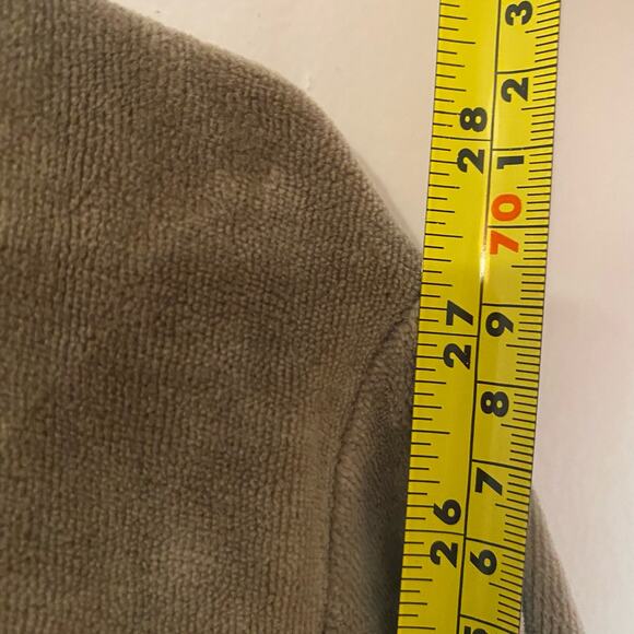 Soft Surroundings Brown V-Neck Velour Cozy Long Sleeve Sweater Women size Medium - Picture 7 of 9